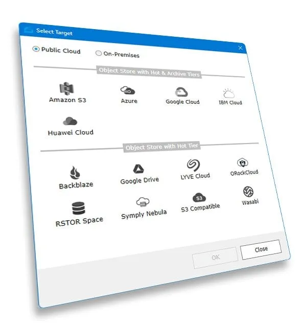 Tiger Bridge cloud targets